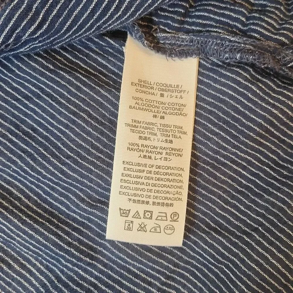 Free People Blue Long Sleeves Button Up Tunic Blouse size M